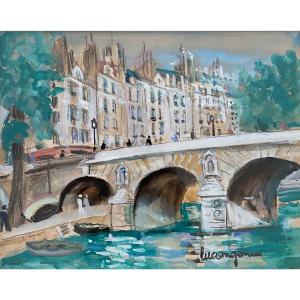 Lucien Genin (1894-1953) The Pont Neuf Paris