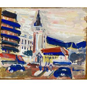 Lucien Genin (1894-1953) The Church Of Saint-germain In Paris