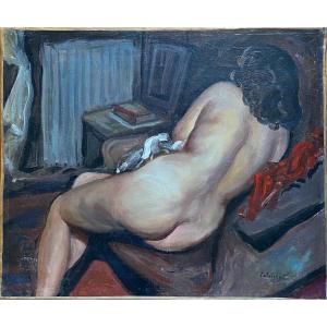 Jean Calogero (1922-2001) Nude From Behind. Early Work Circa 1950