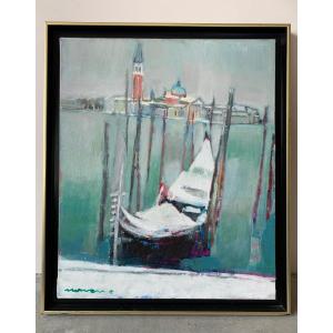 “venice Under The Snow” By Jean-jacques Morvan (1928-2005)