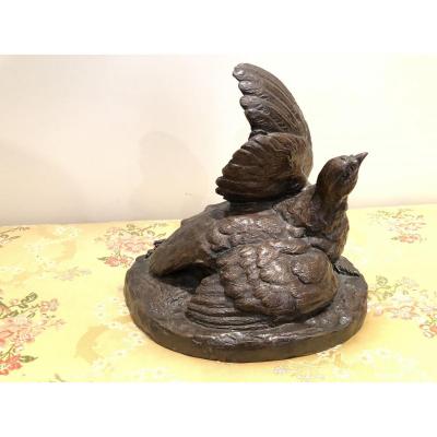 Bronze « partridge » Signed Laplanche