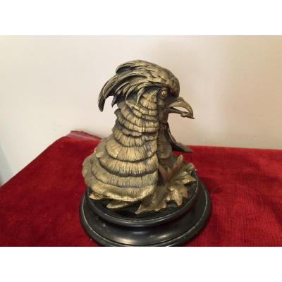 Bronze Inkwell  Napoleon III «  Golden  Pheasant »