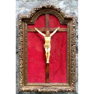 Christ In Golden Wood Frame Louis XIV. France Second Half Of The 17th.