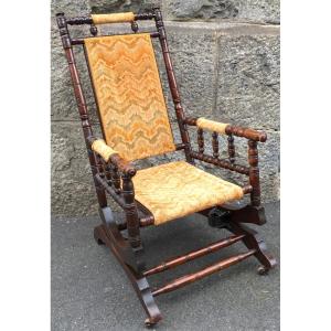 Rocking Chair With Spring System, England, Mid-19th Century.