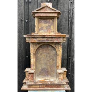 Niche In The Form Of A Classical Temple. France Or Italy 16th - 17th Century.