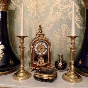 Pair Of 19th Century Torch Holders Or Candlesticks