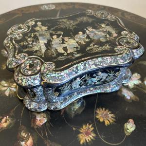 Napoleon III Cabinet With Burgau Inlay - 19th Century