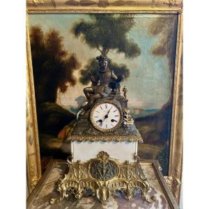19th-century Marble And Bronze Clock
