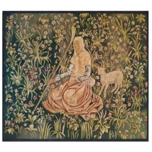 Aubusson Tapestry - Berger Mouton - XIX E. Century - Dim: 192wx166h - N° 1149