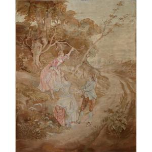 Aubusson Tapestry - XIX E. Century - 2m66hx2m06l - N° 1128