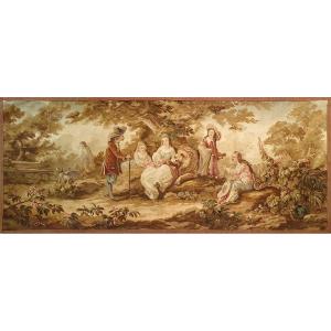 Brussels Tapestry "the Kingdom Of Peace" 19th Century, 1.65x0.70 - N° 704