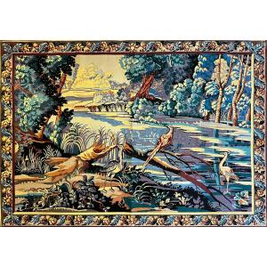 Old Greenery Tapestry Print On Canvas - 1m65x1m20 - No. 985