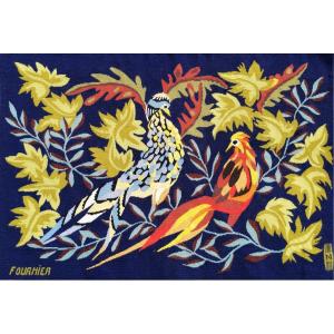 Modern Verdure Aubusson Tapestry - Signed, Bolduc, Numbered - 100x70cm - No. 1072