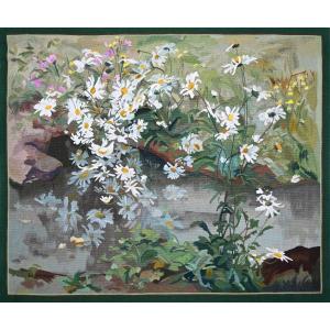 Adelyne Neveux, Les Marguerites - Aubusson Tapestry, Legoueix Workshop - No. 1445 