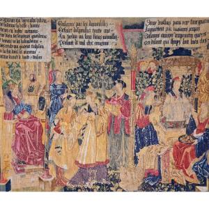 Important Tapestry After A Model Kept At The Marmottan Museum, Printed On Canvas - No. 1447