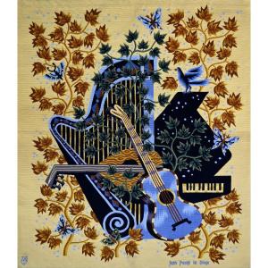 Concerto, Jean Picart Le Doux - Aubusson Tapestry, Atelier Picaud - H156xl129 - No. 1510