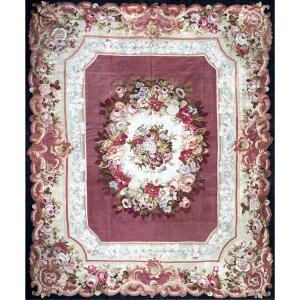 19th Century Aubusson Carpet, Napoleon III Style - 380x315 - No. 1488