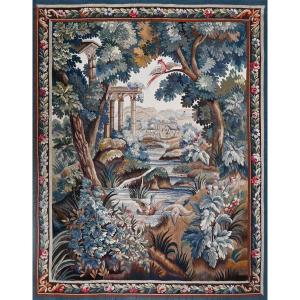 Verdure Tapestry From The Aubusson Manufactory, 19th Century - 142lx197h - No. 1530