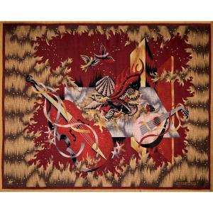 Jean Picart The Gentle, Starfish - Aubusson Tapestry, Maison Berthaut - 200lx150h - No. 1543