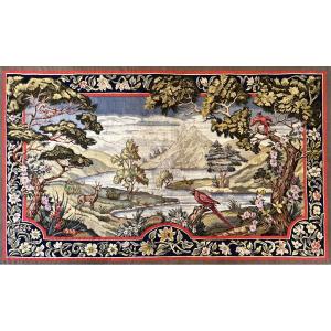 Verdure, Tapestry From The Aubusson Manufactory, 19th Century - 2m30lx1m38h - No. 900