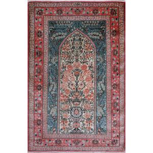 Carpet From The Kingdom Of Persia, Entirely In Silk - Qom (ghoum), Circa 1980 - 72x116 - No. 1593