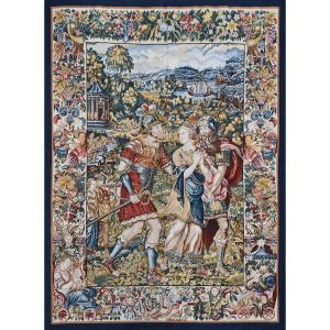 Late 19th Century Aubusson Tapestry - The Abduction Of Helen By Paris - 173cm W X 240cm H - No. 1605