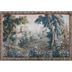 Verdure Tapestry From The Aubusson Manufactory, 18th Century - 348w X 216h Cm - No. 1597