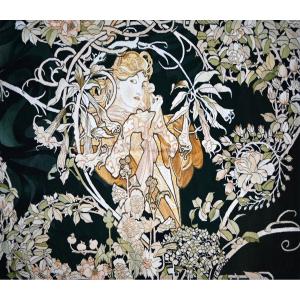 Tapestry Signed By The Aubusson Manufactory, Circa 1960 – The Young Woman, Alfons Mucha – N 1623