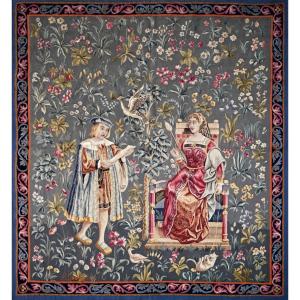 Medieval Tapestry From The Aubusson Manufacture, 19th Century – 173l×203hcm - No. 1622