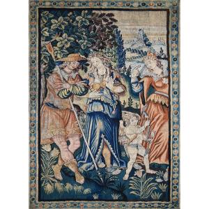 Tapestry From The Flemish Manufactory, 17th Century – Judgment Of Paris – No. 1618