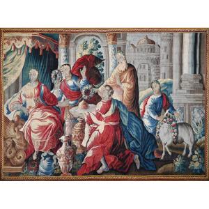 Tapestry, Royal Aubusson Manufactory, 18th Century - Homage To Psyche After Isaac Moillon - No. 1613