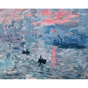 Aubusson Tapestry, Robert Four Workshop - Claude Monet "impression, Sunrise" - No. 1627