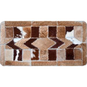 Patchwork Rug In Animal Fur, Circa 1980 - 60×120cm - No. 1635