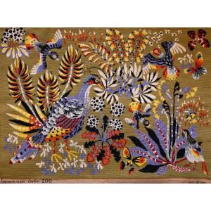 Vintage Petit Point Tapestry By Maison Royale Paris - No. 1628