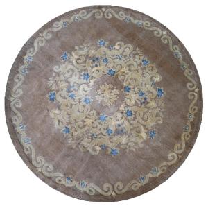 Rug Signed By The Jules Leleu Company – Art Deco, Circa 1950 – Diameter 2.45m – No. 1625