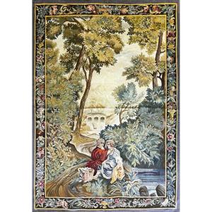 Tapestry Depicting A Gallant Scene, Aubusson Manufactory, 19th Century – 2.05 × 1.45 M – No. 1008