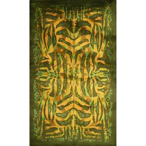 Signed Maurice André Rug, Symmetrical Abstract Composition, Circa 1960 - No. 1607