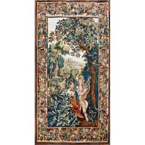 Tapestry "apollo In The Orangery Of Versailles" - Brussels Manufacture, 18th Century - No. 1480