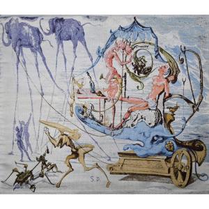 The 20th Century Tapestry - Salvador Dali, "the Chariot Of Bacchus" - 140lx110h - N° 1657