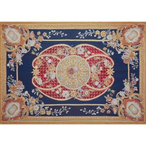 Office Rug - Napoleon III Style, Aubusson - Circa 1940 - N° 1662