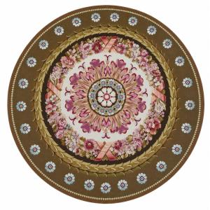 Carpet Manufacture Aubusson, Napoleon III Period - Diameter 200cm - N° 1673