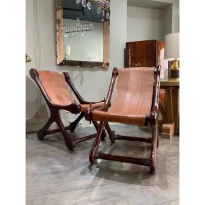 Pair Of Brutalist Armchairs D Shoemaker 1970