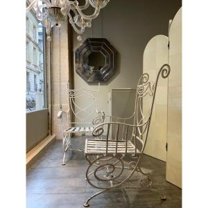 Pair Of Iron Armchairs Circa 1920'