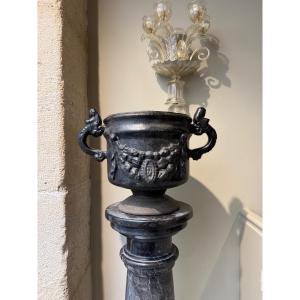 Pair Of Cast Iron Vases Sweden 1900