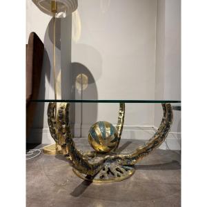 Bronze Coffee Table By H Fernandez Circa 1970