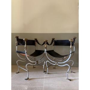Pair Of Maison Jansen Armchairs 1970