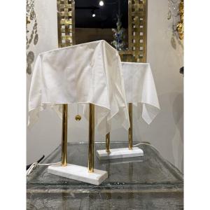 Pair Of Kahuzide Takahama Lamps, Italy, 1986