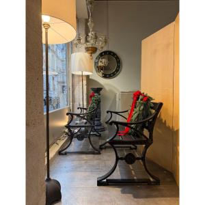 Pair Of Folke Bensow Benches Circa 1920 Suede 