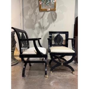 Pair Of Maison Jansen Armchairs Circa 1970