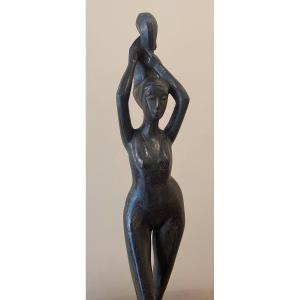 François Brochet, Homage To Balthus, Bronze